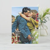 Retro 50's Save the Date Invitations (Staand voorkant)
