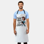 Retro 50s serveerster – Grappig vintage keuken Schort (Gedragen)