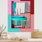 Retro 50s Soda Bar Poster (Keuken)