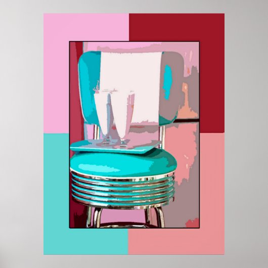 Retro 50s Soda Bar Poster (Voorkant)