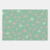 Retro 50s Starbursts in Mint en Blush Inpakpapier Vel (Voorkant 2)