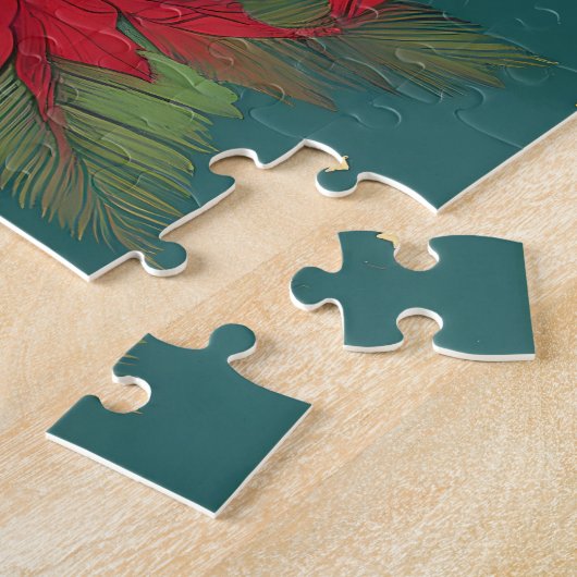 Retro 50s Tropical Christmas Pin-Up Girl Legpuzzel (Zijkant)