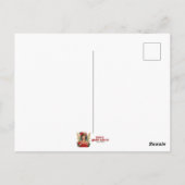 Retro 50s Tropical Christmas Pin-Up Starlet Briefkaart (Achterkant)