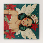 Retro 50s Tropical Christmas Pin-Up Starlet Legpuzzel (Horizontaal)