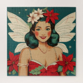 Retro 50s Tropical Christmas Pin-Up Starlet Legpuzzel (Verticaal)