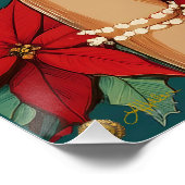 Retro 50s Tropical Christmas Pin-Up Starlet Perfect Poster (Hoek)