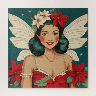 Retro 50s Tropische Kerst Pin-Up Sterretje Legpuzzel