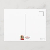 Retro 50s Tropische Kerstmis Pin-Up Beauty Queen Briefkaart (Achterkant)