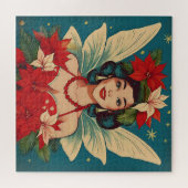 Retro 50s Tropische Kerstmis Pin-Up Beauty Queen Legpuzzel (Horizontaal)