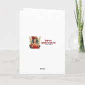 Retro 50s Tropische Kerstprinses Kaart (Achterkant)