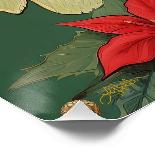 Retro 50s Tropische Kerstprinses Perfect Poster (Hoek)