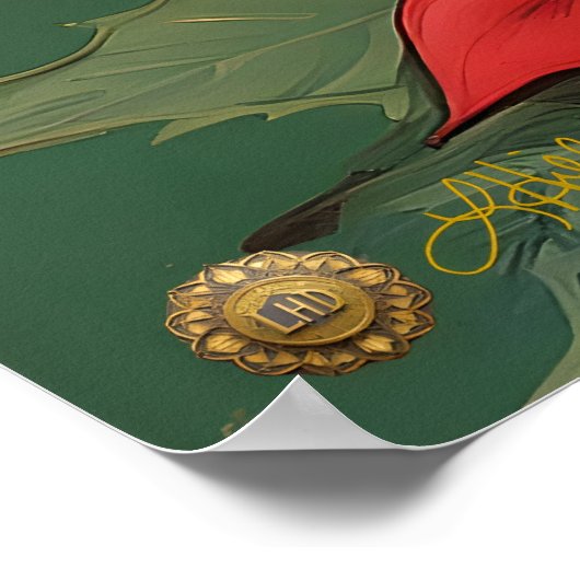 Retro 50s Tropische Kerstprinses Poster