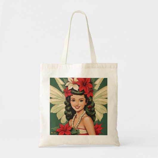 Retro 50s Tropische Kerstprinses Tote Bag (Voorkant)