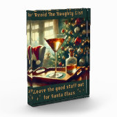 Retro 50s Vermijd De Stoute Lijst Kerst Martini Fotoblokken (Links)