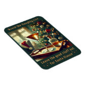 Retro 50's Vermijd de stoute lijst met kerstmartin Magneet (Rechterzijde)