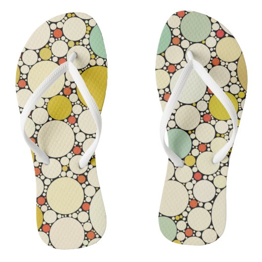 Retro 50s zomerstrand teenslippers (Voetbed)