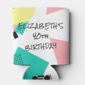 Retro 50th Birthday Foto 80's 90's Cool Can Cool Blikjeskoeler (Achterkant)