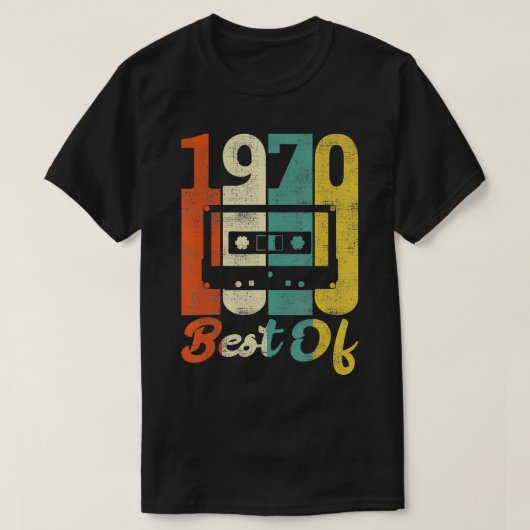 Retro 52th Birthday Cassette 1970 Best of 70s T-shirt (Design voorkant)