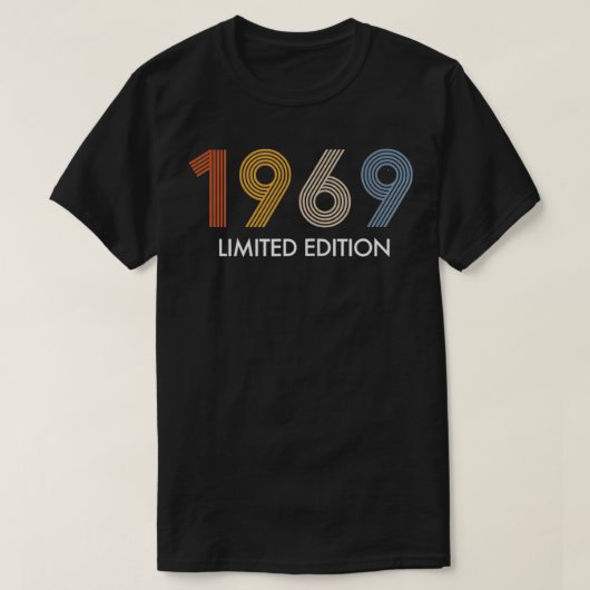 Retro 53 jaar  1969 Limited Edition 53rd B T-shirt (Design voorkant)