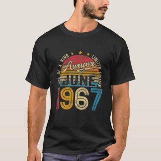 Retro 54 jaar oud Geweldige sinds juni 1967 54e T-shirt