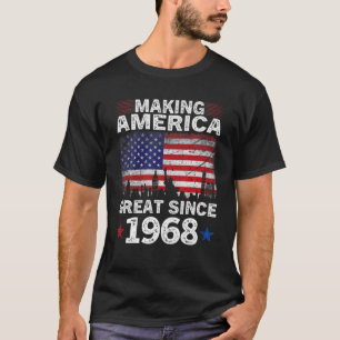 Retro 54e verjaardag VS vlag Amerika groot maakt T-shirt
