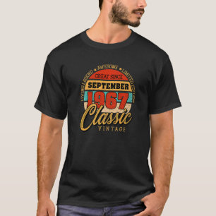 Retro 55 jaar september 1967 Birthday Bda T-shirt