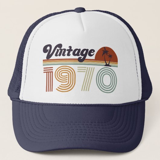 Retro 55e verjaardag, Vintage 1970 Trucker Pet (Voorkant)