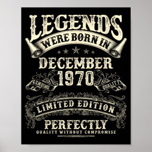 Retro 55e verjaardag voor mannen 55 jaar oud decem poster