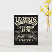 Retro 55th Birthday For Men 55 Year Old December 1 Kaart (Gele Bloem)