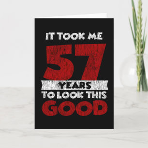 Retro 57 Jaar Oud Grappig 57e Verjaardagscadeau Kaart