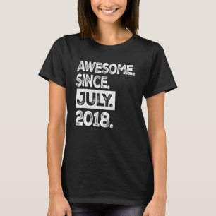 Retro 5 jaar oud 5e verjaardag Geweldige sinds jul T-shirt