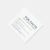 Retro 5 Leuke Feiten Bruiloft Servet (Hoek)