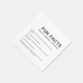 Retro 5 Leuke Feiten Bruiloft Servet (Hoek)