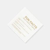 Retro 5 Leuke Feiten Bruiloft Servet (Hoek)