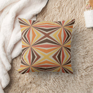 Retro 60 70s Sunburst Geometric Pattern Home Decor Kussen