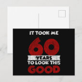 Retro 60 Jaar Oud Funny 60e Verjaardagscadeau Briefkaart (Voorkant / Achterkant)