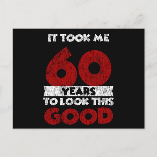 Retro 60 Jaar Oud Funny 60e Verjaardagscadeau Briefkaart (Voorkant)