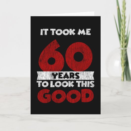 Retro 60 Jaar Oud Funny 60e Verjaardagscadeau Kaart (Voorkant)