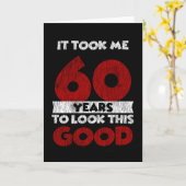 Retro 60 Jaar Oud Funny 60e Verjaardagscadeau Kaart (Gele Bloem)