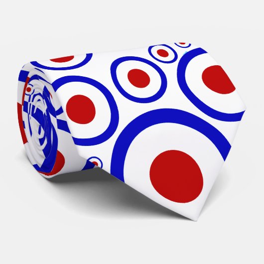 Retro 60 mod doelcirkels stropdas (Opgerold)