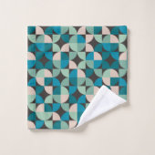 Retro 60-patroon bad handdoek (Wasdoekje)