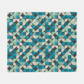 Retro  60-patroon fleece deken (Voorkant (Horizontaal))