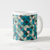 Retro 60-patroon grote koffiekop (Voorkant rechts)