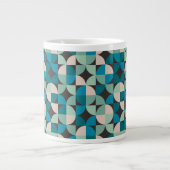 Retro 60-patroon grote koffiekop (Voorkant)