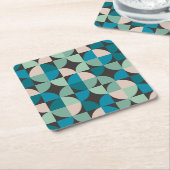 Retro  60-patroon kartonnen onderzetters (Schuin)