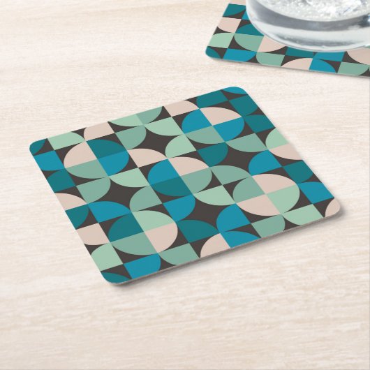 Retro 60-patroon kartonnen onderzetters (Schuin)