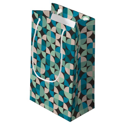 Retro  60-patroon klein cadeauzakje (Achterkant Gekanteld)