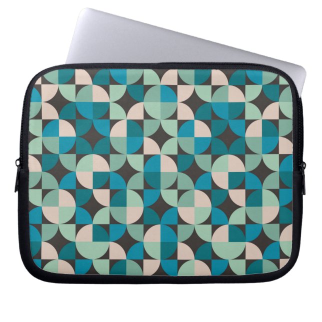 Retro  60-patroon laptop sleeve (Voorkant)