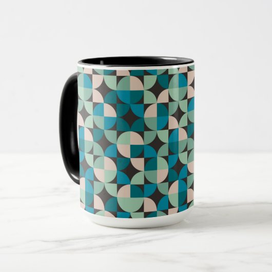 Retro  60-patroon mok (Voorkant links)