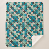 Retro  60-patroon sherpa deken (Voorkant)